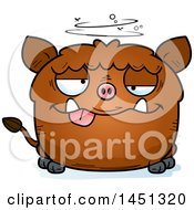 Poster, Art Print Of Cartoon Drunk Boar Character Mascot