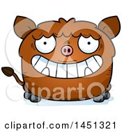 Poster, Art Print Of Cartoon Grinning Boar Character Mascot
