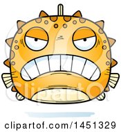 Poster, Art Print Of Cartoon Mad Blowfish Character Mascot
