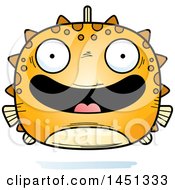 Poster, Art Print Of Cartoon Happy Blowfish Character Mascot