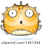 Poster, Art Print Of Cartoon Surprised Blowfish Character Mascot