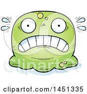 Cartoon Scared Blob Character Mascot