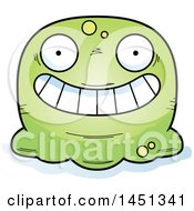 Cartoon Grinning Blob Character Mascot