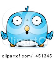 Poster, Art Print Of Cartoon Surprised Blue Bird Character Mascot