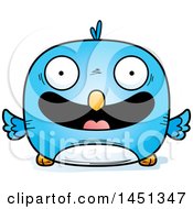 Poster, Art Print Of Cartoon Happy Blue Bird Character Mascot