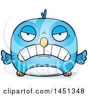 Poster, Art Print Of Cartoon Mad Blue Bird Character Mascot
