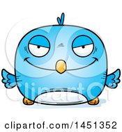 Poster, Art Print Of Cartoon Evil Blue Bird Character Mascot