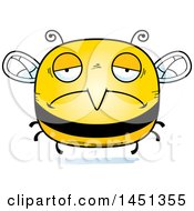 Clipart Graphic Of A Cartoon Sad Bee Character Mascot Royalty Free Vector Illustration