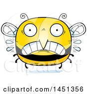Clipart Graphic Of A Cartoon Scared Bee Character Mascot Royalty Free Vector Illustration