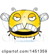 Clipart Graphic Of A Cartoon Mad Bee Character Mascot Royalty Free Vector Illustration