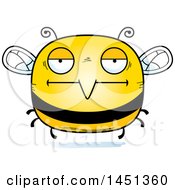 Clipart Graphic Of A Cartoon Bored Bee Character Mascot Royalty Free Vector Illustration