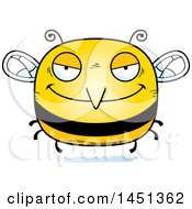 Clipart Graphic Of A Cartoon Evil Bee Character Mascot Royalty Free Vector Illustration