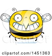 Clipart Graphic Of A Cartoon Grinning Bee Character Mascot Royalty Free Vector Illustration