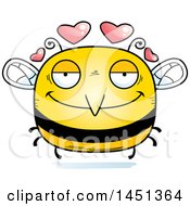 Clipart Graphic Of A Cartoon Loving Bee Character Mascot Royalty Free Vector Illustration