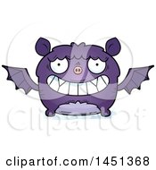 Poster, Art Print Of Cartoon Grinning Flying Bat Character Mascot