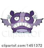 Poster, Art Print Of Cartoon Scared Flying Bat Character Mascot