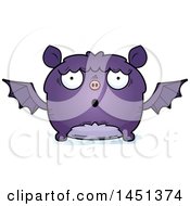 Poster, Art Print Of Cartoon Surprised Flying Bat Character Mascot