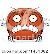 Clipart Graphic Of A Cartoon Scared Ant Character Mascot Royalty Free Vector Illustration