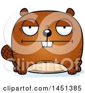 Clipart Graphic Of A Cartoon Bored Beaver Character Mascot Royalty Free Vector Illustration
