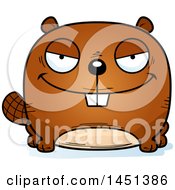 Clipart Graphic Of A Cartoon Evil Beaver Character Mascot Royalty Free Vector Illustration