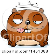 Clipart Graphic Of A Cartoon Drunk Beaver Character Mascot Royalty Free Vector Illustration