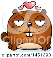 Clipart Graphic Of A Cartoon Loving Beaver Character Mascot Royalty Free Vector Illustration