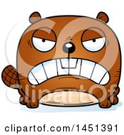 Clipart Graphic Of A Cartoon Mad Beaver Character Mascot Royalty Free Vector Illustration