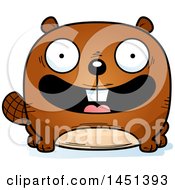 Clipart Graphic Of A Cartoon Happy Beaver Character Mascot Royalty Free Vector Illustration