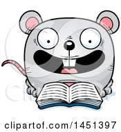 Poster, Art Print Of Cartoon Reading Mouse Character Mascot