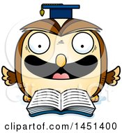 Poster, Art Print Of Cartoon Reading Graduate Owl Character Mascot