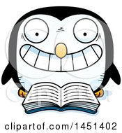 Poster, Art Print Of Cartoon Reading Penguin Character Mascot