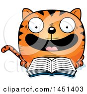 Poster, Art Print Of Cartoon Reading Cat Character Mascot