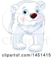 Poster, Art Print Of Cute Polar Bear Walking