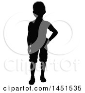 Poster, Art Print Of Black Silhouetted Little Boy