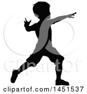 Poster, Art Print Of Black Silhouetted Little Boy