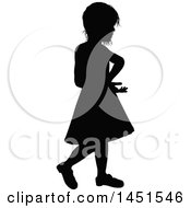 Poster, Art Print Of Black Silhouetted Little Girl