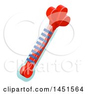 Clipart Graphic Of A 3d Summer Thermometer With Mercury Exploding Out Of The Glass Royalty Free Vector Illustration