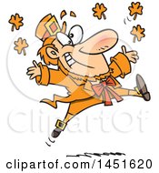 Poster, Art Print Of Cartoon Leaping Orange Leprechaun