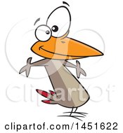 Clipart Graphic Of A Cartoon First Bird Royalty Free Vector Illustration