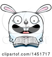 Poster, Art Print Of Cartoon Reading Bunny Rabbit Character Mascot