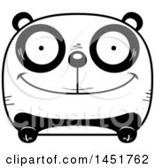 Poster, Art Print Of Cartoon Black And White Happy Panda Character Mascot