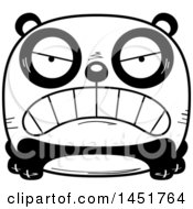 Poster, Art Print Of Cartoon Black And White Mad Panda Character Mascot