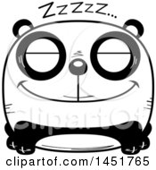 Poster, Art Print Of Cartoon Black And White Sleeping Panda Character Mascot