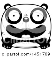Poster, Art Print Of Cartoon Black And White Smiling Panda Character Mascot