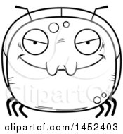 Poster, Art Print Of Cartoon Black And White Lineart Evil Ant Character Mascot