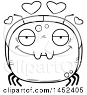 Poster, Art Print Of Cartoon Black And White Lineart Loving Ant Character Mascot