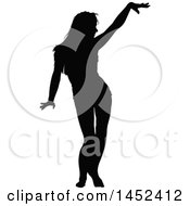 Poster, Art Print Of Black Silhouetted Woman Dancing