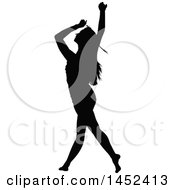 Poster, Art Print Of Black Silhouetted Woman Dancing