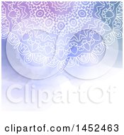 Clipart Of A White Mandala Over A Watercolor Background Royalty Free Vector Illustration
