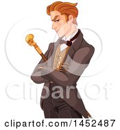 Poster, Art Print Of Gentleman With A Skull Cane